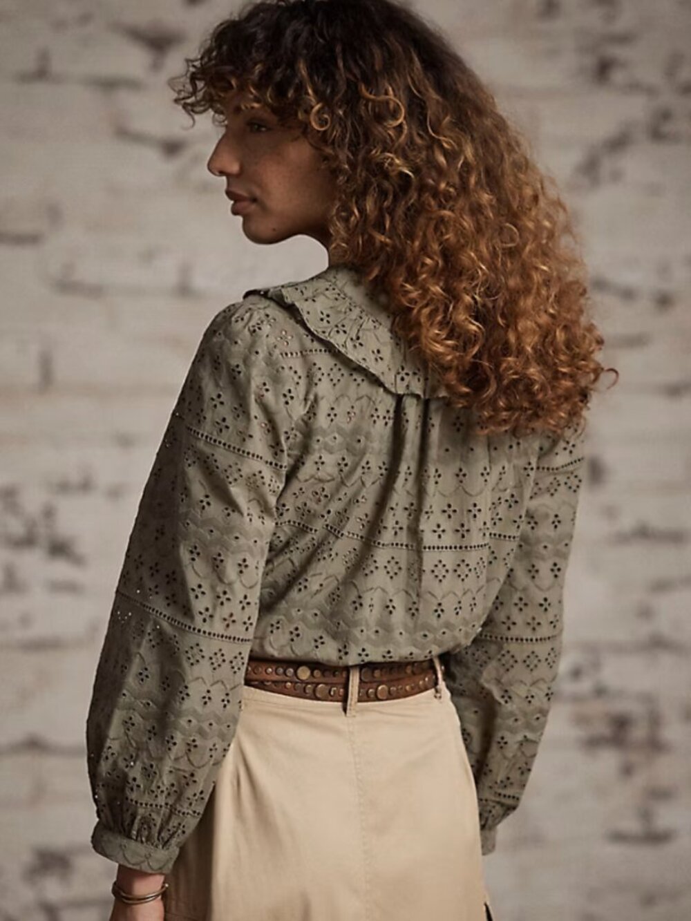 NEW RRL Ralph Lauren Eyelet Embroidered Blouse - Picture 5 of 15